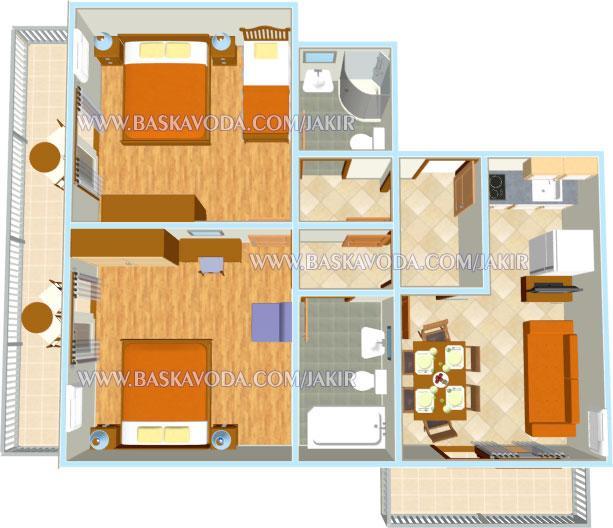 Apartman Jakir Башка-Вода Экстерьер фото